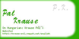 pal krause business card
